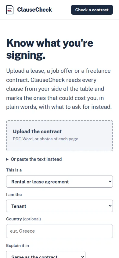 ClauseCheck on Android