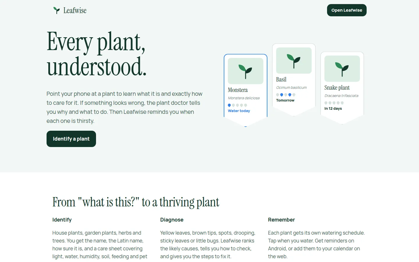 Leafwise on the web