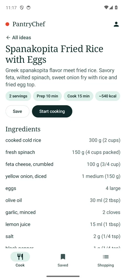 PantryChef on Android
