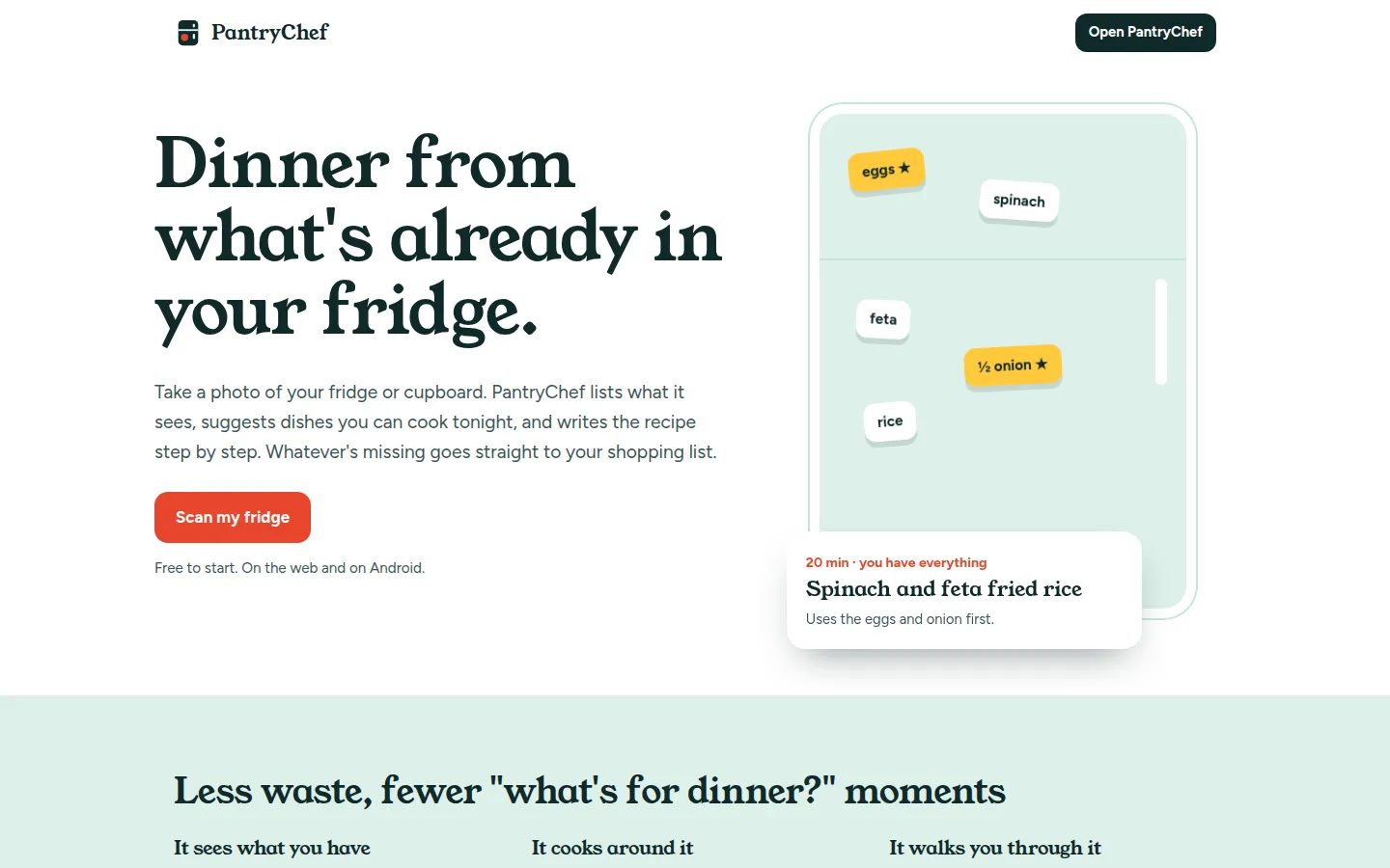 PantryChef on the web