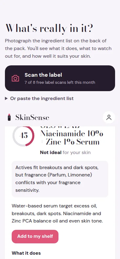 SkinSense on Android